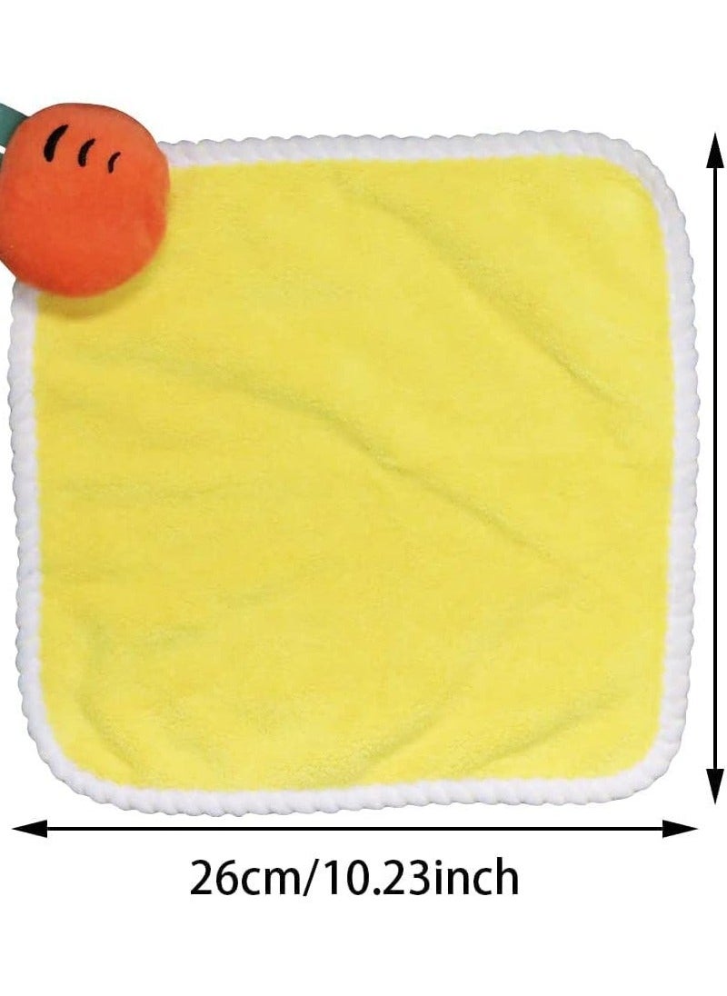 Y&D 4 Pcs Cute Animals or Fruit Hand Towels, Absorbent Hanging Coral Velvet Towels with Loops for Kitchen Bathroom  - Image 2