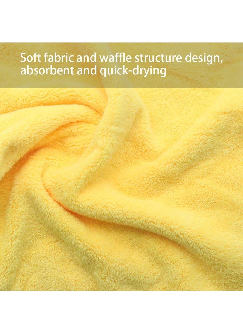 Y&D 4 Pcs Cute Animals or Fruit Hand Towels, Absorbent Hanging Coral Velvet Towels with Loops for Kitchen Bathroom  - Image 3