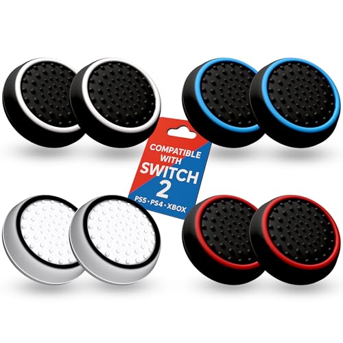 MatoSan Thumbstick Grip Caps for Switch 2– Silicone Joystick Covers Compatible with Switch 2 Controllers – Ergonomic Non-Slip Thumb Grips for Precise Control (Version 1) - Image 1