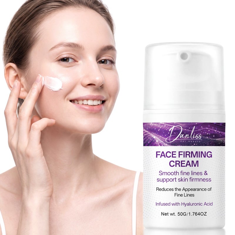 Danliss Starlight Purple Label Hyaluronic Acid Firming and Lifting Face Cream 50g - Vacuum Press for Reducing Fine Lines and Hydrating - Image 1