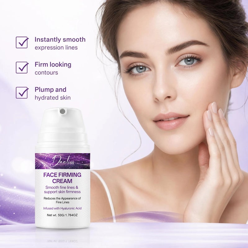 Danliss Starlight Purple Label Hyaluronic Acid Firming and Lifting Face Cream 50g - Vacuum Press for Reducing Fine Lines and Hydrating - Image 4