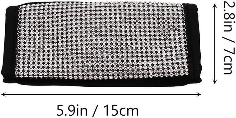 FAVOMOTO 2pcs Rhinestone Car Gear Cover Pu Leather Gear Shifts Protector Stylish Auto Knob Cover for Women and Easy to Clean for Cars and Suvs - Image 2