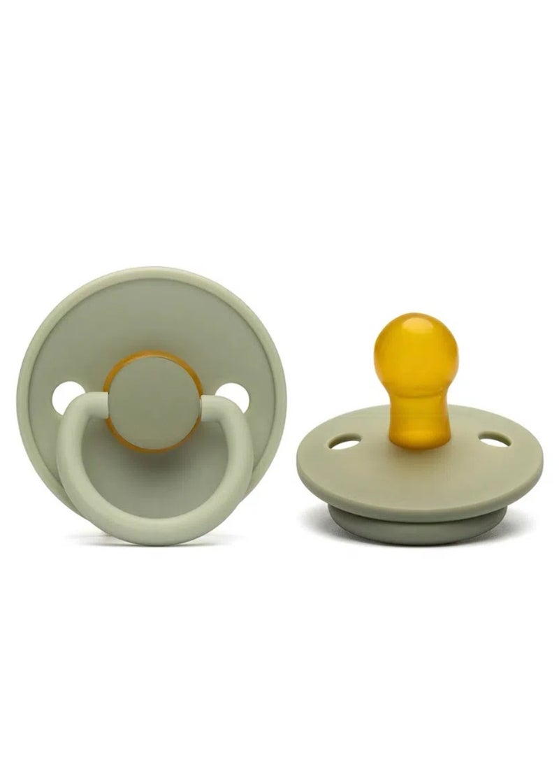 بيبي عيادات الأطفال 1-Pack Soothers الحلمة المستديرة BPA خالية من اللاتكس الطبيعية الغذاء الصف |   سوبر ناعم مقاومة عضة |   النوم المضادة للانفجار |   طفل تثينغ لعبة الأخضر - Image 1