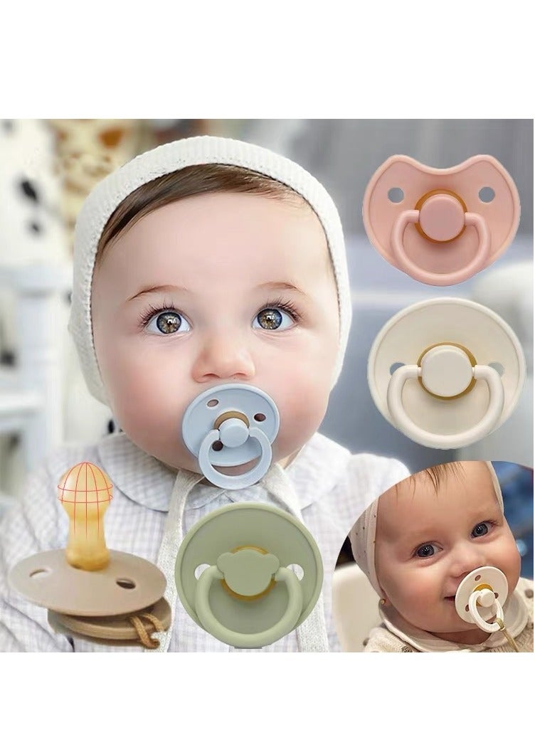 بيبي عيادات الأطفال 1-Pack Soothers الحلمة المستديرة BPA خالية من اللاتكس الطبيعية الغذاء الصف |   سوبر ناعم مقاومة عضة |   النوم المضادة للانفجار |   طفل تثينغ لعبة الأخضر - Image 2