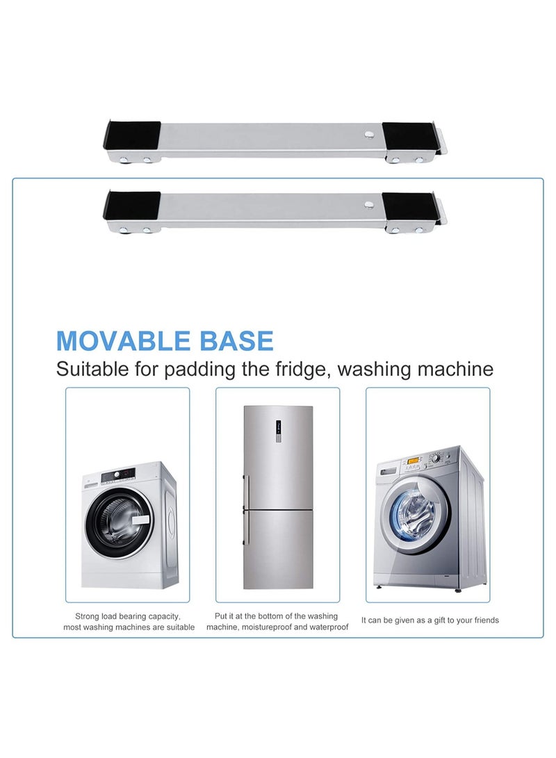Washing Machine Stand with Wheels Adjustable Roller Base Mobile Roller Refrigerator Base Moving Cart for Dryer Fridge Furniture  - Image 5