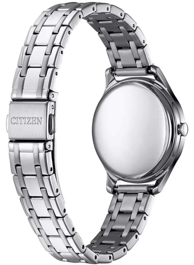 CITIZEN Women'S Analogue Eco-Drive Watch With A Stainless Steel Band
