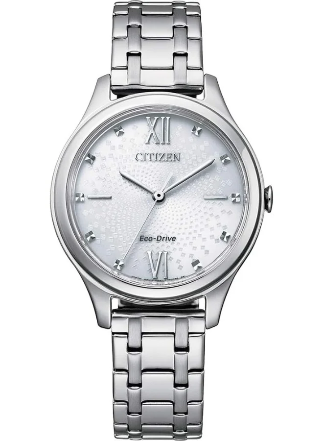CITIZEN Women'S Analogue Eco-Drive Watch With A Stainless Steel Band