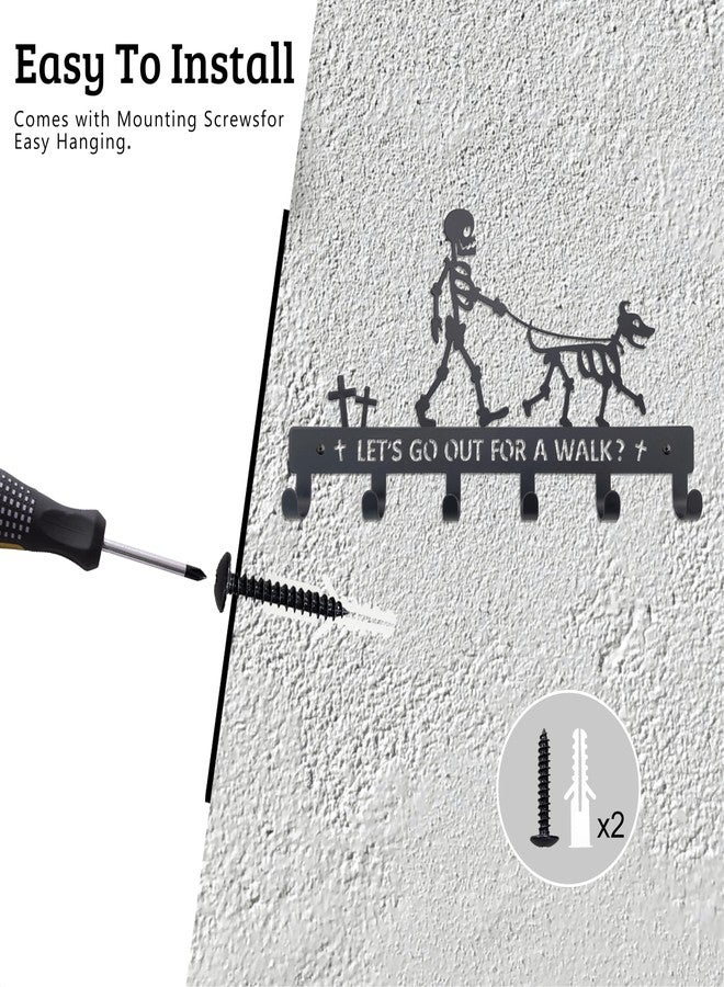 Natrlart Skull Dog Paw Shaped Wall Mount Leash and Key Hook - Gothic Home Decor Organizer - Image 3