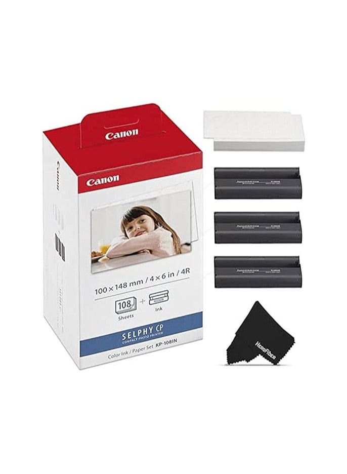 Canon A6 SELPHY CP Color Ink/Paper Set KP-108IN A6 - Image 2