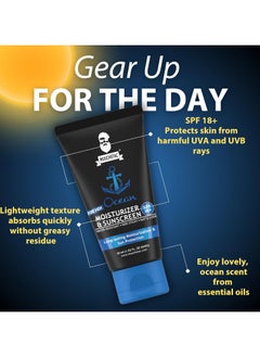 MUUCHSTAC Mens Ocean Moisturizer & Sunscreen Matte Look Spf 18+ Cream With Turmeric & Aloe Vera Beads, Non-Sticky & Water Resistant 45 Ml  - Image 3