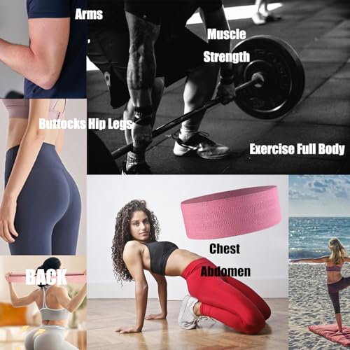 ZHENAN Fabric Resistance Band for Glutes Legs Loop Band for Exercise Hip Squats Belt for Women Men Booty Bands for Arm Thrusts Squats Yoga Home Workouts Stretching Toning Strength Training 90LBS - Image 2