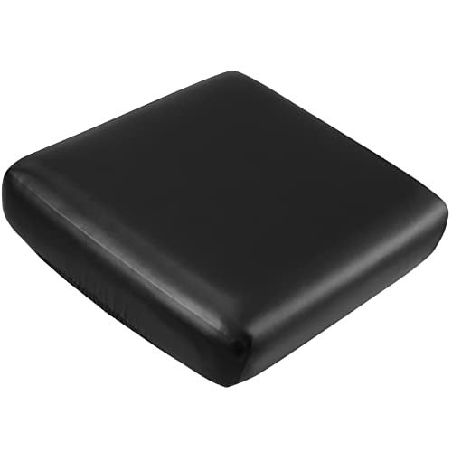 Fuloon Faux Leather Couch Cushion Slipcover Waterproof Stretch Covers for Sofa RV Chair Seat Cover Individual Loveseat Couch Cushion Replacement PU Leather Sofa Slipcovers1 Pack Black - Image 1