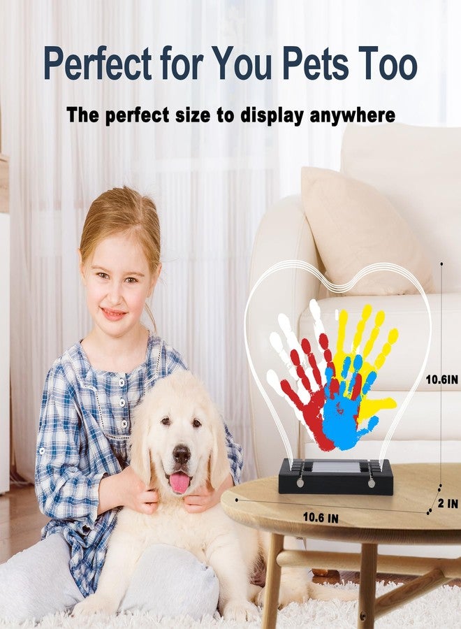 Bixinyo Family Handprint Kit with Light, Baby Hand and Footprint Kit, DIY Craft Keepsake, Family Gifts for Mom, New Parents, Mother's Day, Adoption, Baby Shower Gifts for Boys & Girls (Heart, Black) - Image 5