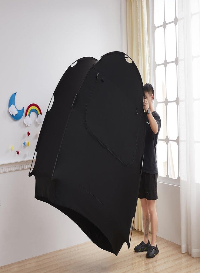Mengersi Blackout Tent for Pack and Play, Crib Blackout Cover Baby Sleep Pod Sleep Travel Crib Tent,Canopy Cover - Image 4