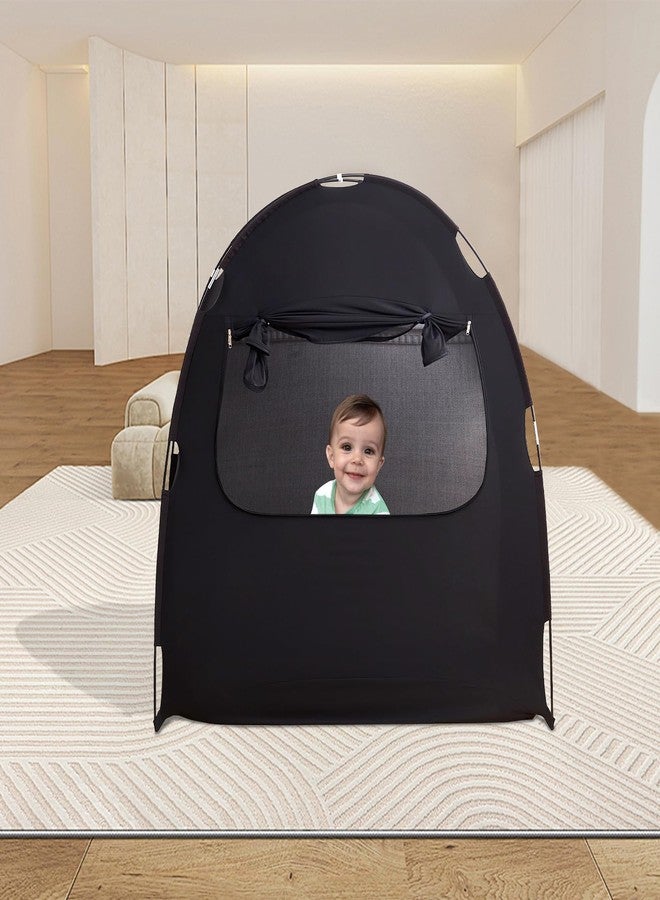 Mengersi Blackout Tent for Pack and Play, Crib Blackout Cover Baby Sleep Pod Sleep Travel Crib Tent,Canopy Cover - Image 1
