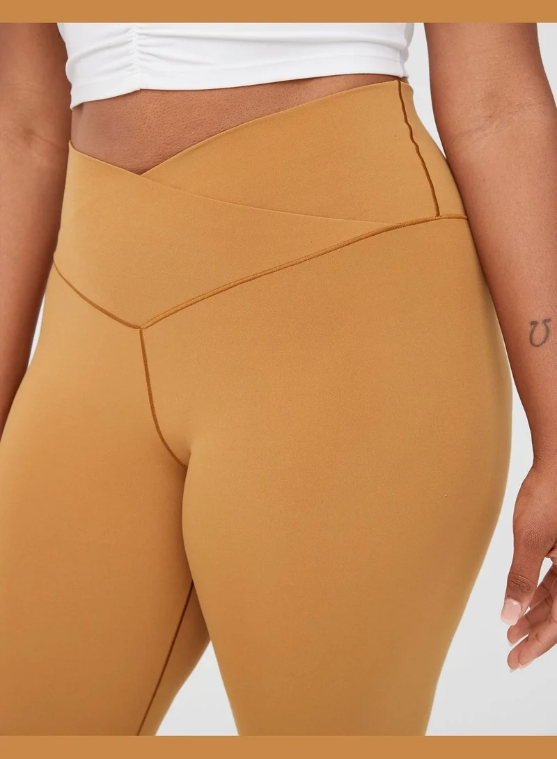 American Eagle OFFLINE By Aerie Real Me High Waisted Crossover Flare Legging