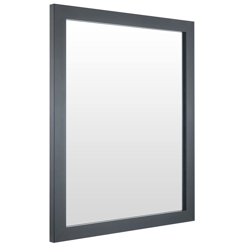 مرآة حائط مستطيلة بومينيكا بإطار 16 x 20 للحمام وغرفة المعيشة والف vanity باللون الأسود