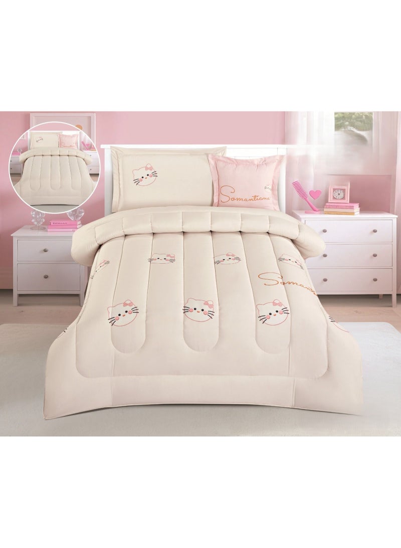 Children's summer bedding set with cheerful designs, microfiber, 4 pieces, size 170*230 cm