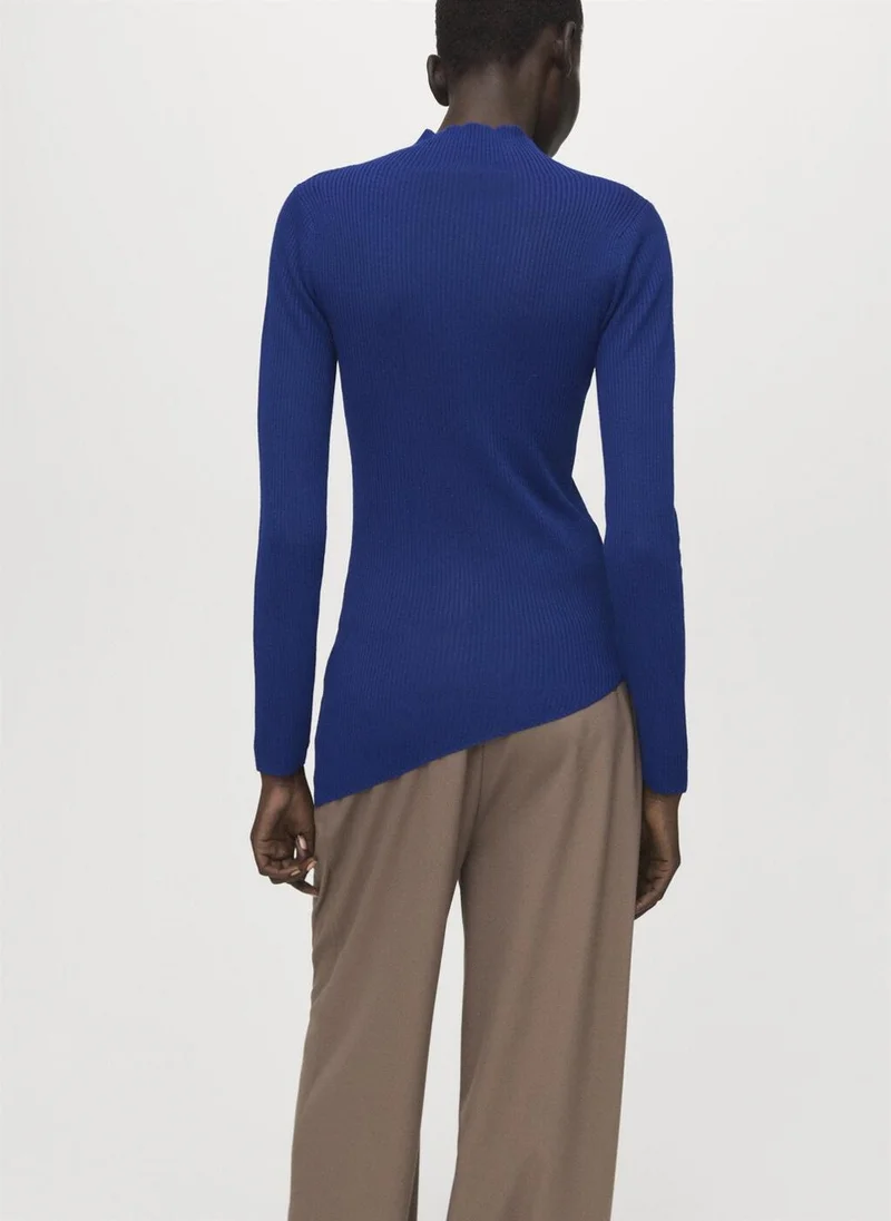 MANGO Sweater with asymmetrical turtleneck