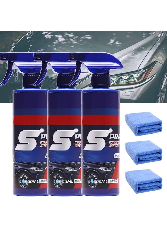 Generic Car Coating Agent Spray , Car Paint Waxing Glazing Crystal Liquid Spray, Spray Coating Agent, 3 in 1 Ceramic Car Coating Spray High Protection Universal Quick Car Coating Spray  - Image 1