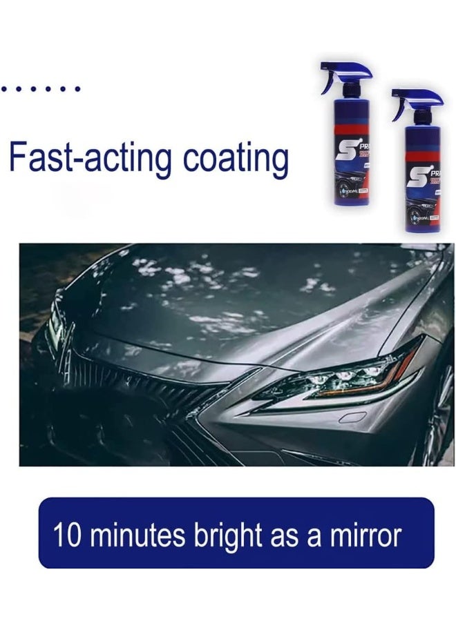 Generic Car Coating Agent Spray , Car Paint Waxing Glazing Crystal Liquid Spray, Spray Coating Agent, 3 in 1 Ceramic Car Coating Spray High Protection Universal Quick Car Coating Spray  - Image 4