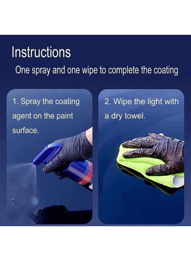 Generic Car Coating Agent Spray , Car Paint Waxing Glazing Crystal Liquid Spray, Spray Coating Agent, 3 in 1 Ceramic Car Coating Spray High Protection Universal Quick Car Coating Spray  - Image 3