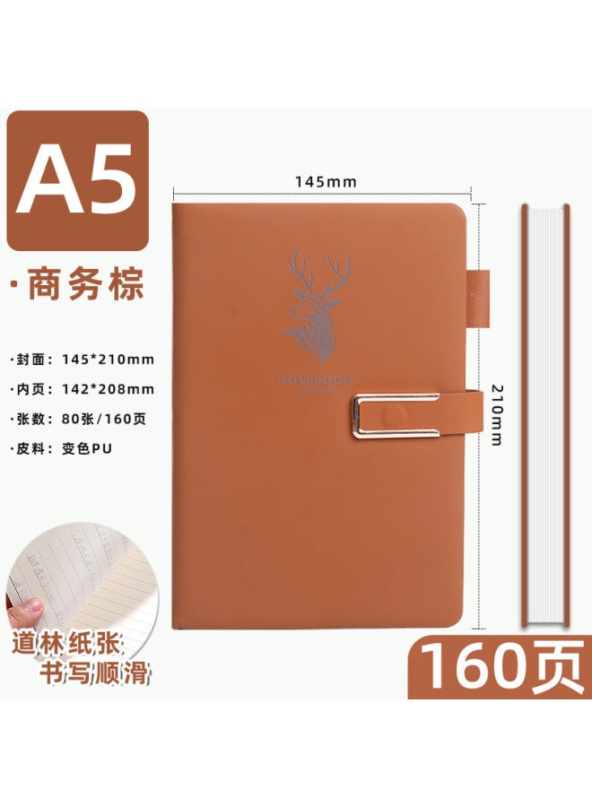 Amari A5 Notebook Business Office Work Meeting Recording Book Simple Buckle Thickened Notepad Printable Logo - Image 1