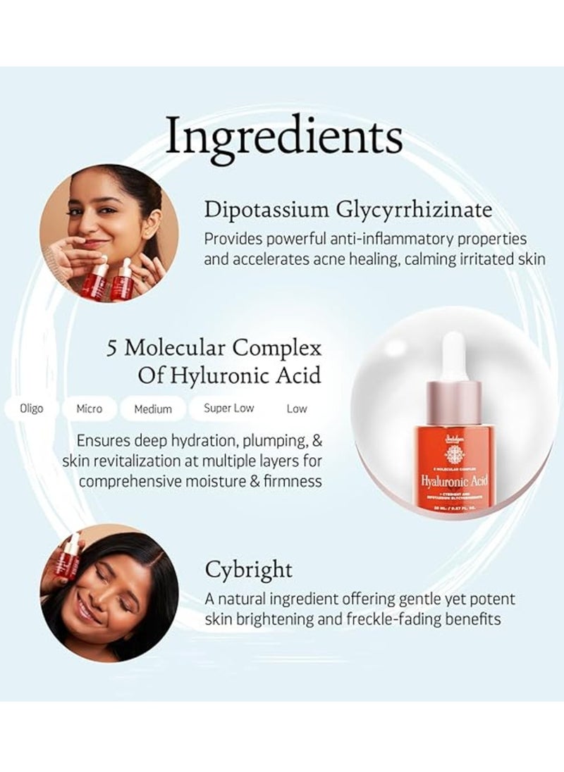 Indulgeo ESSENTIALS Indulgeo Essentials 5 Molecular Complex Hyaluronic Acid Lightweight Face Serum 20ml  - Image 3