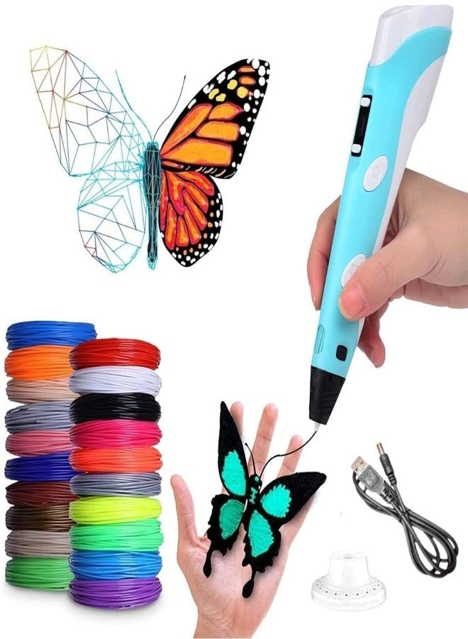 Goyal's 3D Printing Pen with LCD Display for Kids & Adults, Adjustable Temperature & Speed Control | Professional 3D Drawing Pen Kit with PLA Filament Refills USB Cable & Stand (3D Pen) - Image 1