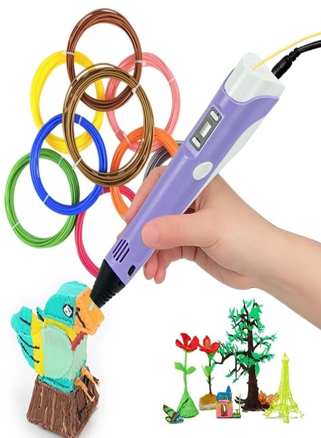 Goyal's 3D Printing Pen with LCD Display for Kids & Adults, Adjustable Temperature & Speed Control | Professional 3D Drawing Pen Kit with PLA Filament Refills USB Cable & Stand (3D Pen) - Image 5