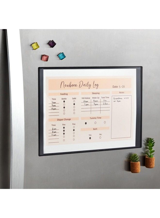 Juvale 4 Pack Magnetic Photo Frames 8.5X11 For Refrigerator Artwork Family Pictures  - Image 3