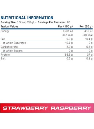 Beef XP Clear Protein Isolate - Strawberry & Raspberry - (1.8 KG) - view 2