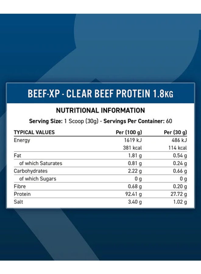 Applied Nutrition CLEAR HYDROLYSED BEEF-XP PROTEIN - Strawberry & Raspberry - (1.8 KG)  - Image 2