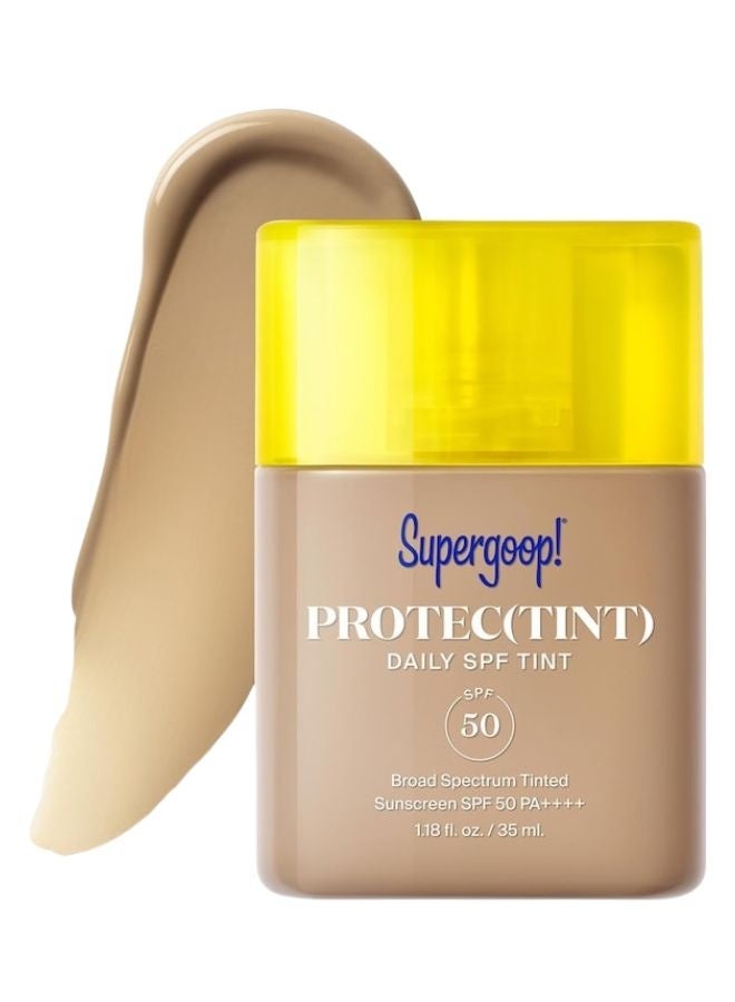 سوبرجوب سوبرجووب! صبغة بروتيك(تينت) اليومية بعامل حماية من الشمس (SPF 50) للبشرة الواقية من الشمس مع الإكتوين - 26 وات (زيتوني فاتح متوسط)، 35 مل - Image 1
