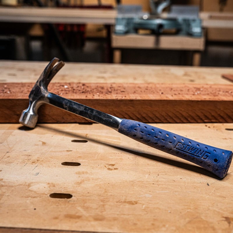 ESTWING Framing Hammer - 22 oz USA Made Long Handle Straight Rip Claw Hammer with Milled Face & Shock Reduction Grip - E3-22SM - Image 4