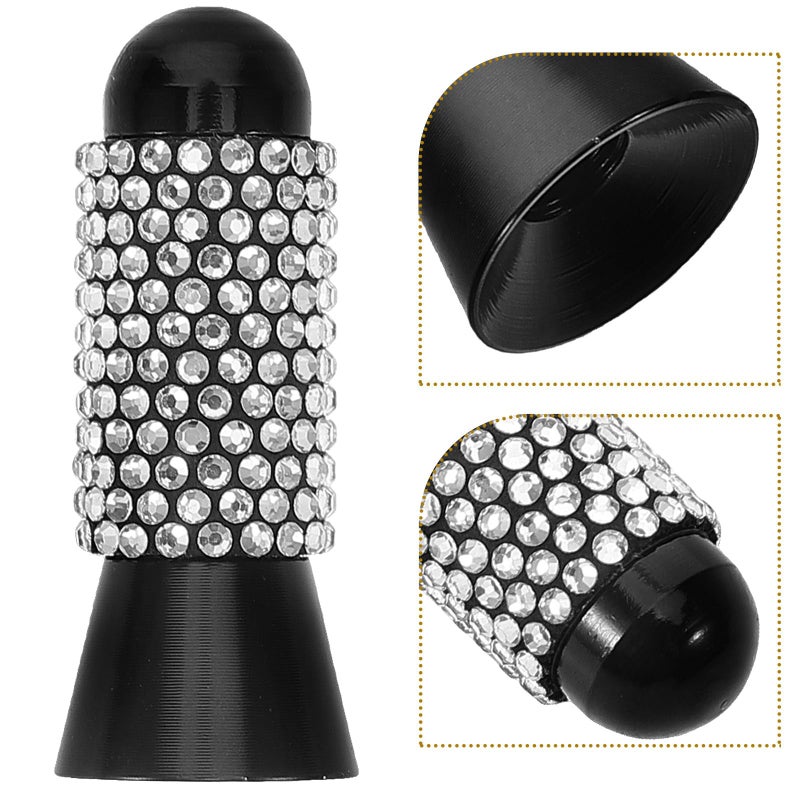 White Rhinestone Short Bling Antenna 3.5cm Universal Car Truck Exterior Accessory - Image 4