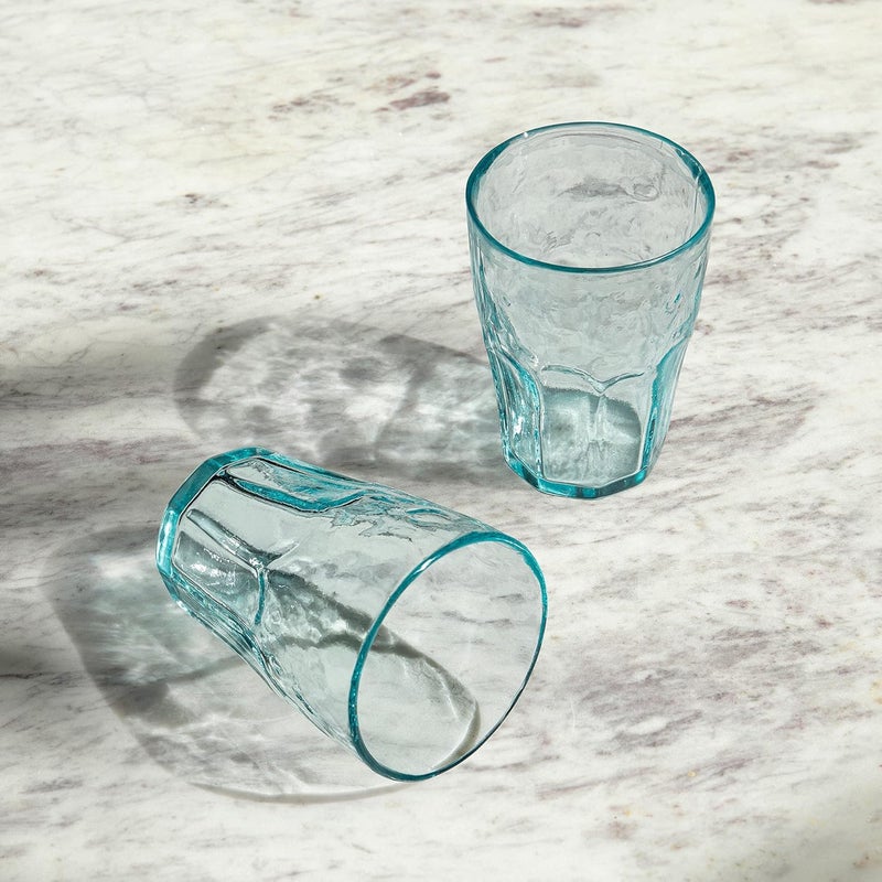 Ellementry Quoise Glass Set of Two Short - Image 2