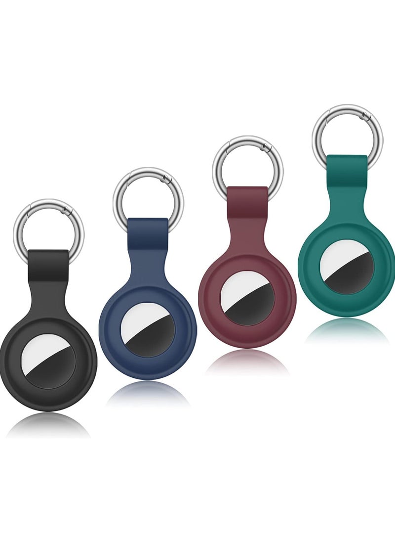 Raxoom Soft Silicone Air tag Holder with Keychain Waterproof Air tag Case Air tag Cover for Air tag Key Finder Tracker Finder Blue  - Image 4