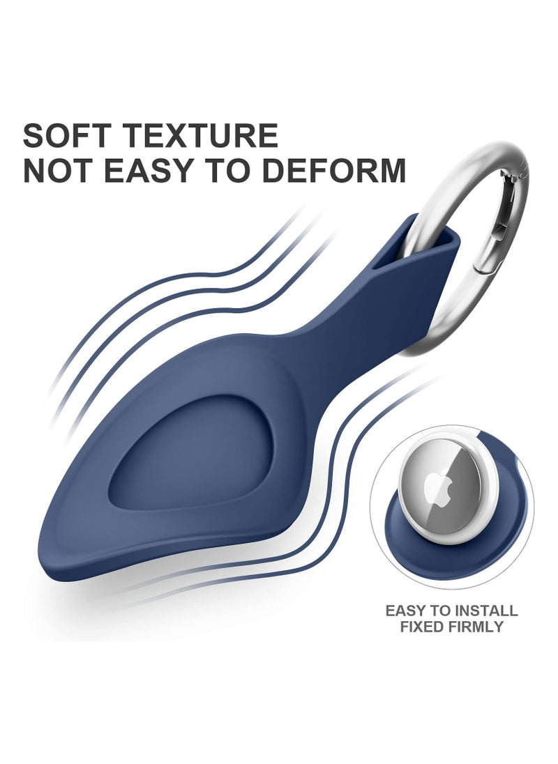 Raxoom Soft Silicone Air tag Holder with Keychain Waterproof Air tag Case Air tag Cover for Air tag Key Finder Tracker Finder Blue  - Image 5