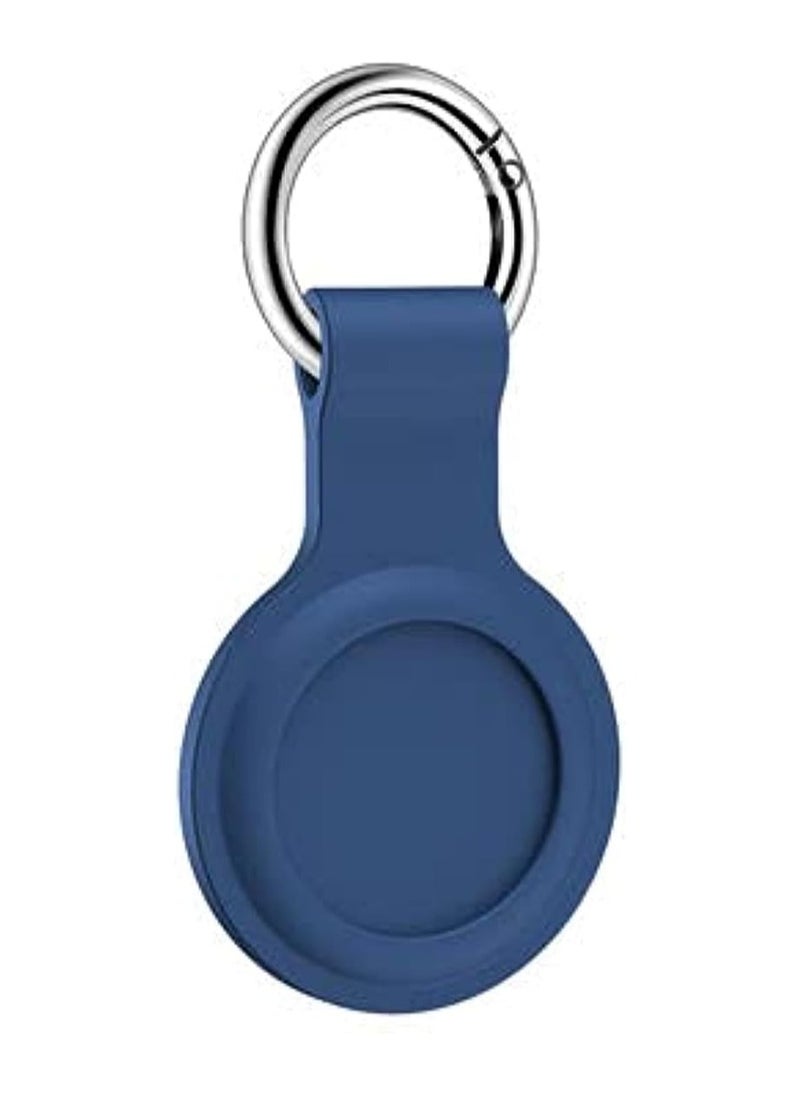 Raxoom Soft Silicone Air tag Holder with Keychain Waterproof Air tag Case Air tag Cover for Air tag Key Finder Tracker Finder Blue  - Image 1