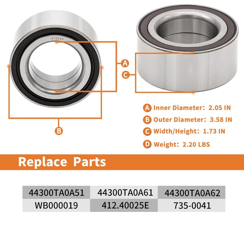 SimpliAuto 2PC 510095 Front Wheel Hub Bearing Assembly for Acura and Honda Vehicles - Image 4