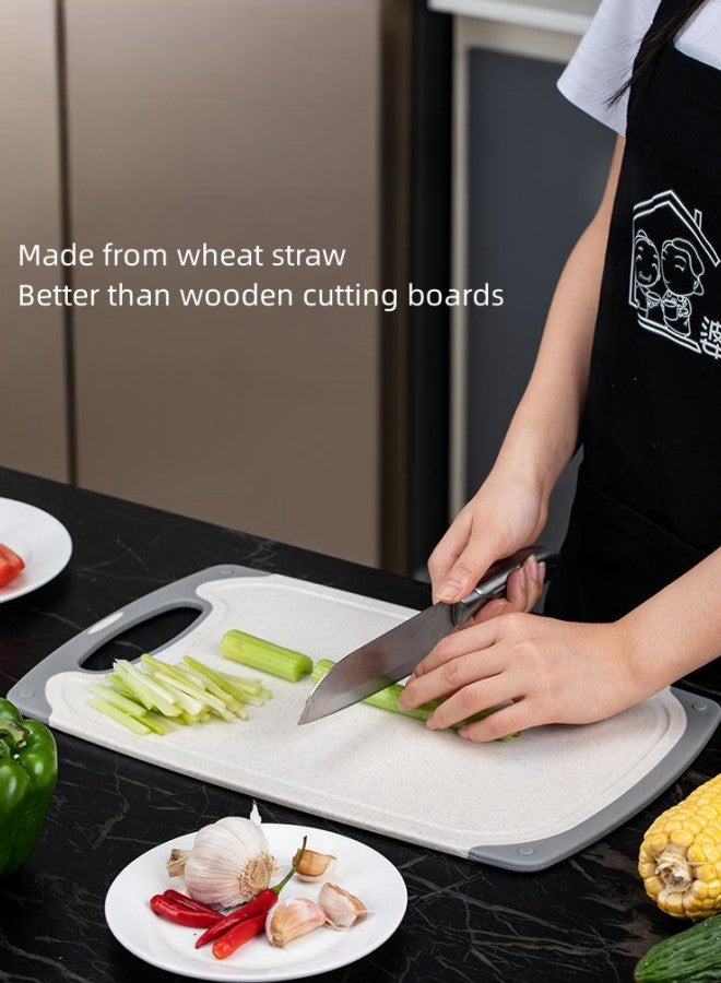 WAOKN Kitchen Cutting Boards, Professional Cutting Board Set, Dishwasher Safe Cutting Boards, Made of Wheat Straw, BPA Free  - Image 2