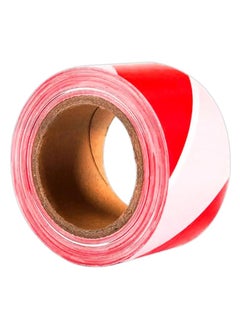 BERRY Berry Red & White Non-Adhesive Barrier Tape – 3-inch x 200m Caution Tape Roll for Cordoning Off Areas  - Image 1