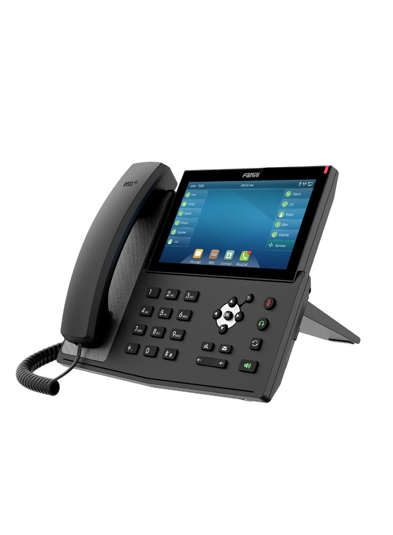 Fanvil-X7 Enterprise IP Phone a 7 inch capacitive touch screen for up to 116 DSS key entries, the  telephone also features 20 SIP lines, HD audio with Opus support, Built-in Bluetooth - Image 1