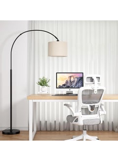 ACPLAY Dimmable Floor Lamp, Nordic Style Floor Lamp with Dimmer, Black Standing Lamp, Adjustable Hanging Shade, Over Couch Reading Light, Modern Pole Lamp for Living Room Bedroom  - Image 3