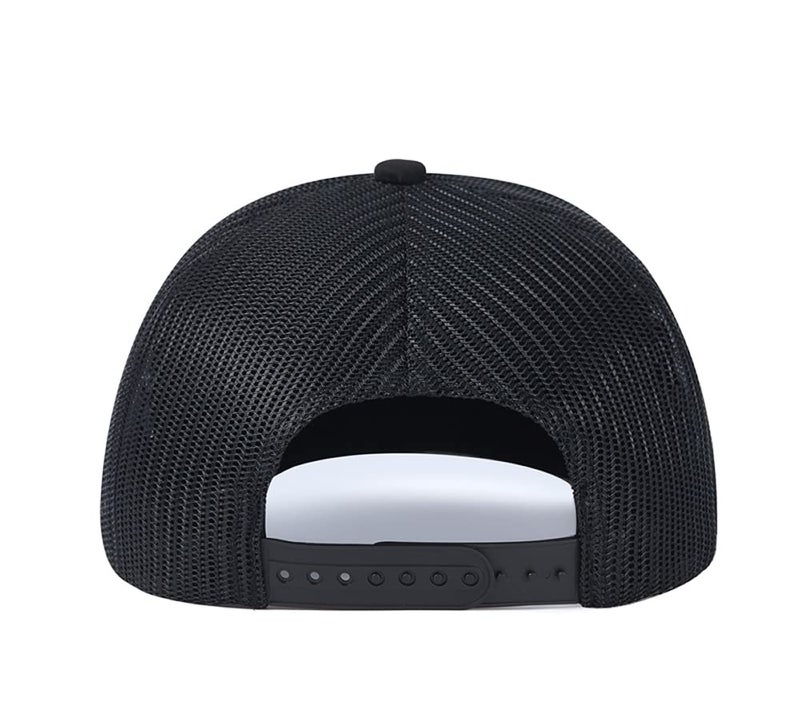 Quanhaigou Trucker Hat - Mesh Snap Back - Unisex Adjustable Baseball Cap - Outdoor Hats for Men Women (2pcs Gray + Black) - Image 4
