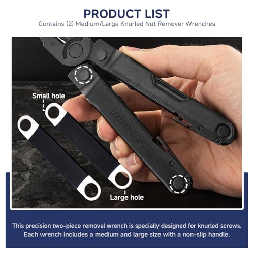 MUGLFPT (2PCS) Multi-Tool Medium/Large Knurled Nut Remover Wrench for disassembly, maintenance, cleaning and upgrading of various Leatherman tool models - an ideal complement to your Leatherman Multi-Tool - Image 4