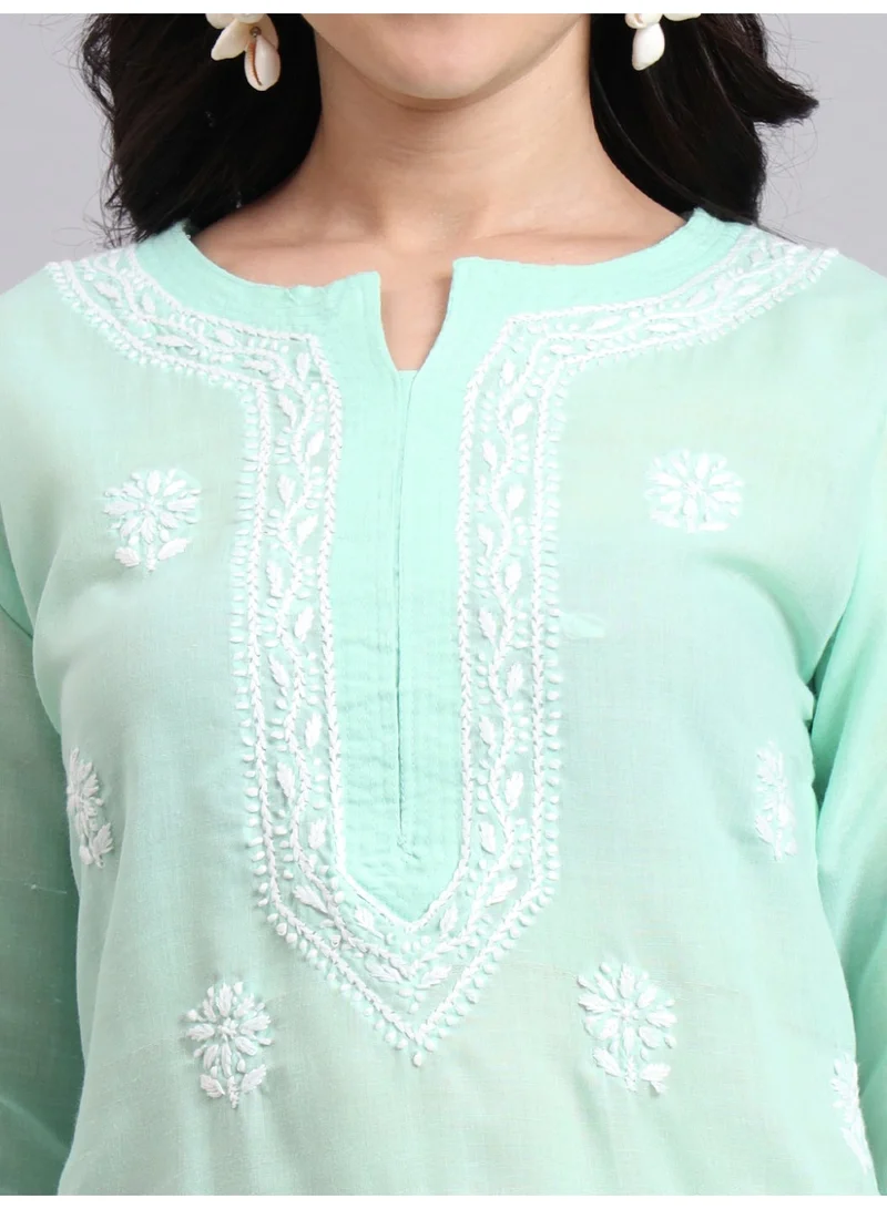 Alaya  Hand Embroidered Chikankari Cotton Kurta-AL3999 for Women | Best Price UAE