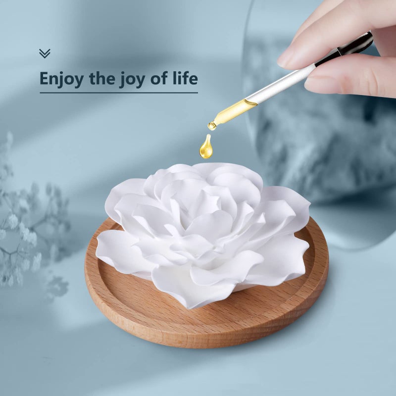 Suhatjia Passive Essential Oil Diffuser,Aromatherapy Passive Mini Ceramic Essential Oil Small Diffuser for Desk Office Home Gift (Roses) - Image 5
