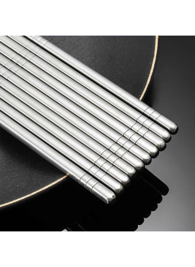 201 Stainless Steel Chopsticks Household Tableware Polished Non-slip Design Insulated Hollow Thread Chopsticks Wholesale-Color:6.5 PSE Wheel Hand-polished 201-Specifications:23cm - Image 4